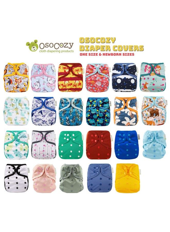 Newborn Reusable Cloth Diaper Covers Adjustable Snap Fit & Double Leg Gussets For Baby Boys & Girls From 612 Pounds. Use With Prefold Flat Or Fitted Cloth Diapers Or Snapin Inserts