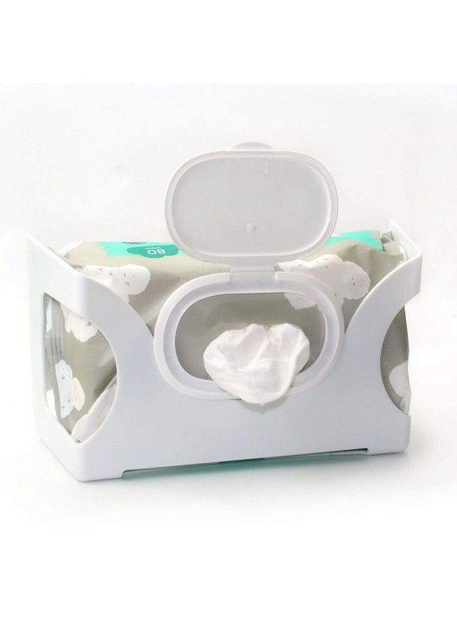 Baby Wet Wipes Hand Wipes Wall Dispenser ; Mounts On A Wall And Holds Up To An 84 Count Pack Of Wipes ; Keeps Wipes Always Within Easy Reach Of Messes ; Onehanded Wipes Dispensing