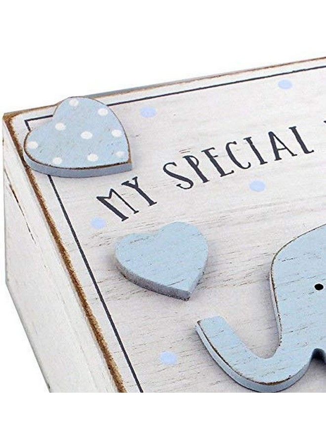 Baby Boy Wooden Memories Keepsake Box Vintage Style