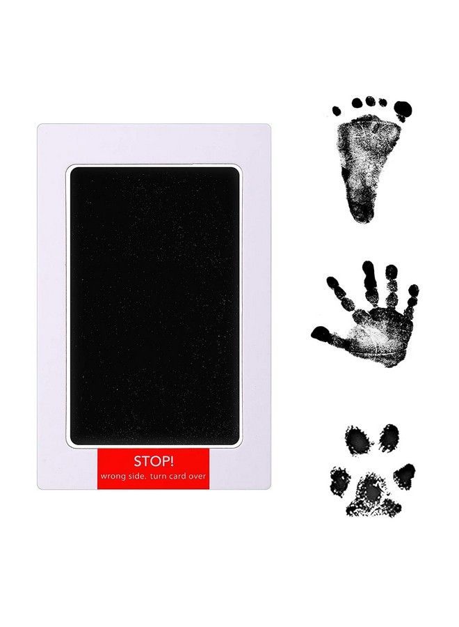 18 Pieces Baby Inkless Handprint And Footprint Kit 6 Safe Hand And Foot Ink Pad Clean Touch Dog Paw Print Stamp Kit And 12 Card For Newborn Registry Family Keepsake Baby Gift (Medium)