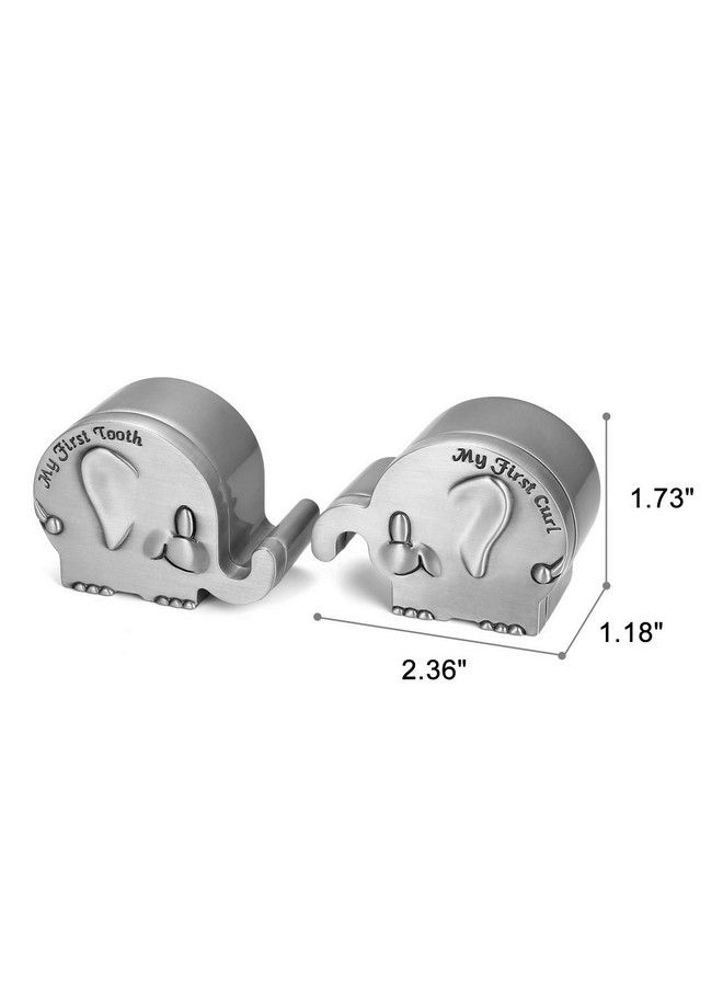 Silver Tooth Holder Baby First Tooth And Curl Keepsake Box Set Teeth Fairy Containter Gift Boxes For Child Kids