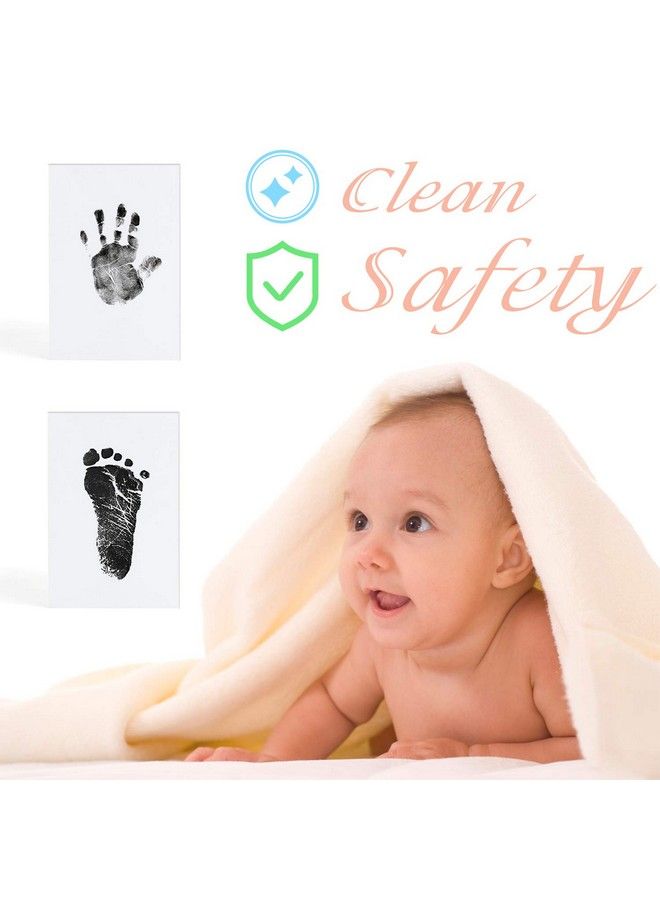 Baby Footprint Handprint Pet Paw Print Kit With 4 Ink Pads And 8 Imprint Cards
