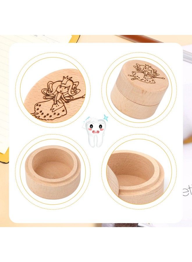 Tooth Fairy Box Wooden Baby Tooth Storage Box Portable Tooth Fairy Storage Box Milk Teeth Container Box Cute Lost Tooth Holder Keepsake To Keep The Childhood Memory