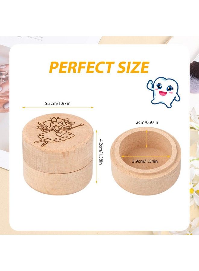 Tooth Fairy Box Wooden Baby Tooth Storage Box Portable Tooth Fairy Storage Box Milk Teeth Container Box Cute Lost Tooth Holder Keepsake To Keep The Childhood Memory