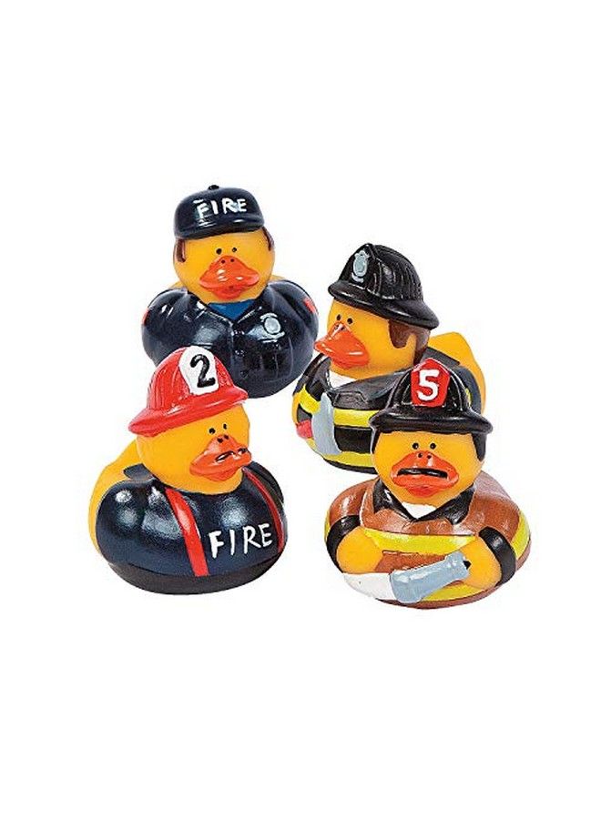 Firefighter Fireman Fire Fighter Hero Rubber Ducks (12 Pack)
