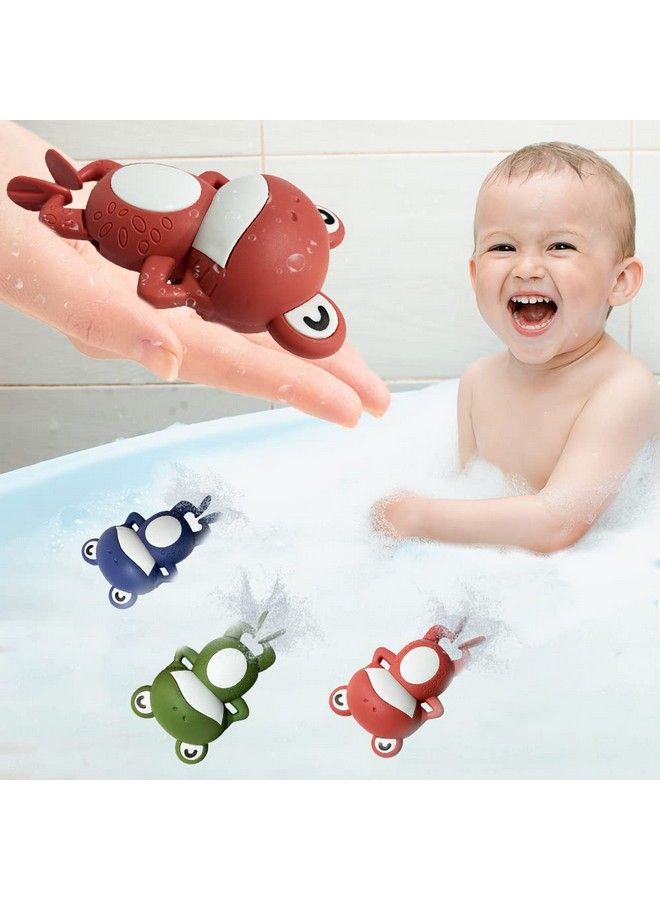 Wind Up Bath Frogs For Kids Set Of 3 Swimming Frog Toys In Assorted Colors Frog Bathtub Toys For Kids That Swim In Water Great As Swimming Pool Toys And Birthday Party Favors