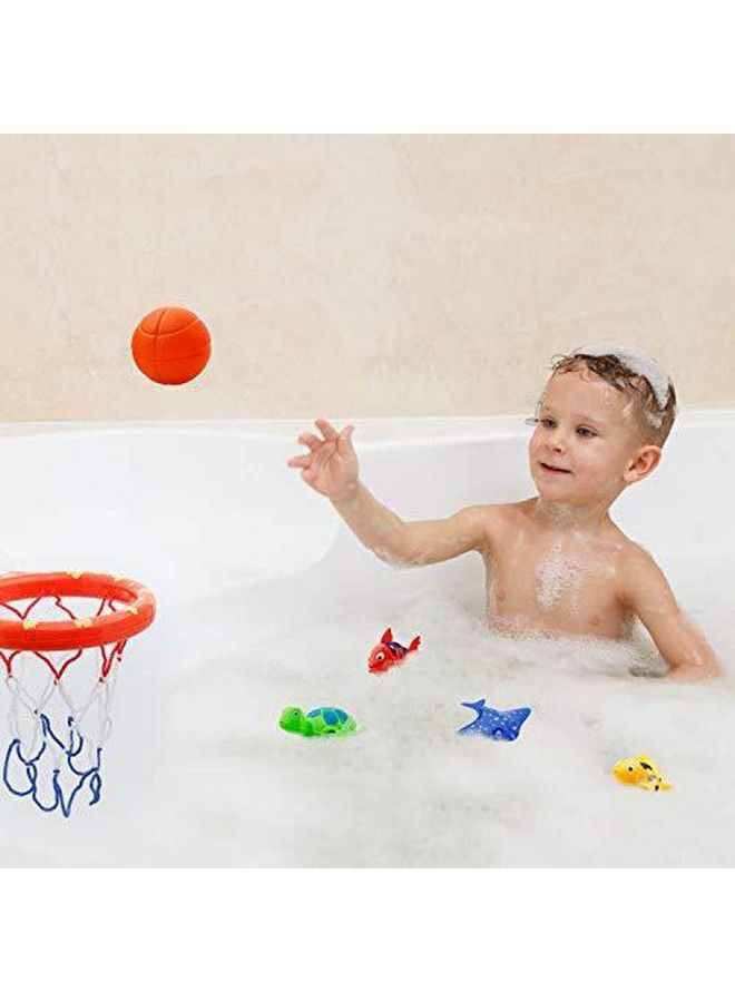 Bathtub Fun Basketball Hoop Balls Set Bathroom Shooting Game Toy For Toddler Kids Children Baby Bath Tub
