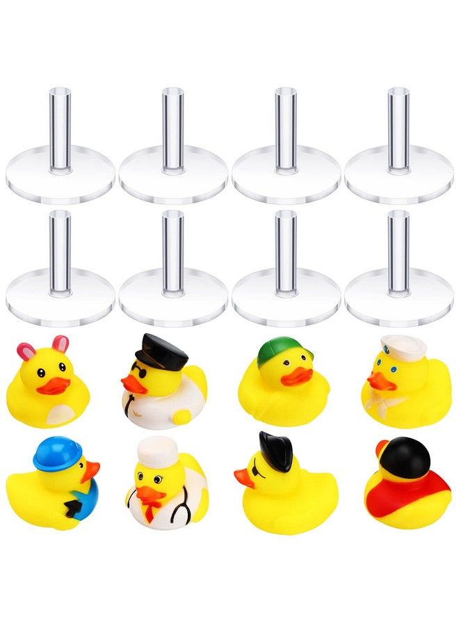 Car Duck Plug Fixed Display Rubber Duck Mount Clear Flock Locker Rubber Duck Holder Compatible With Jeep Wrangler Dash Excluding Rubber Duck (8 Pcs)