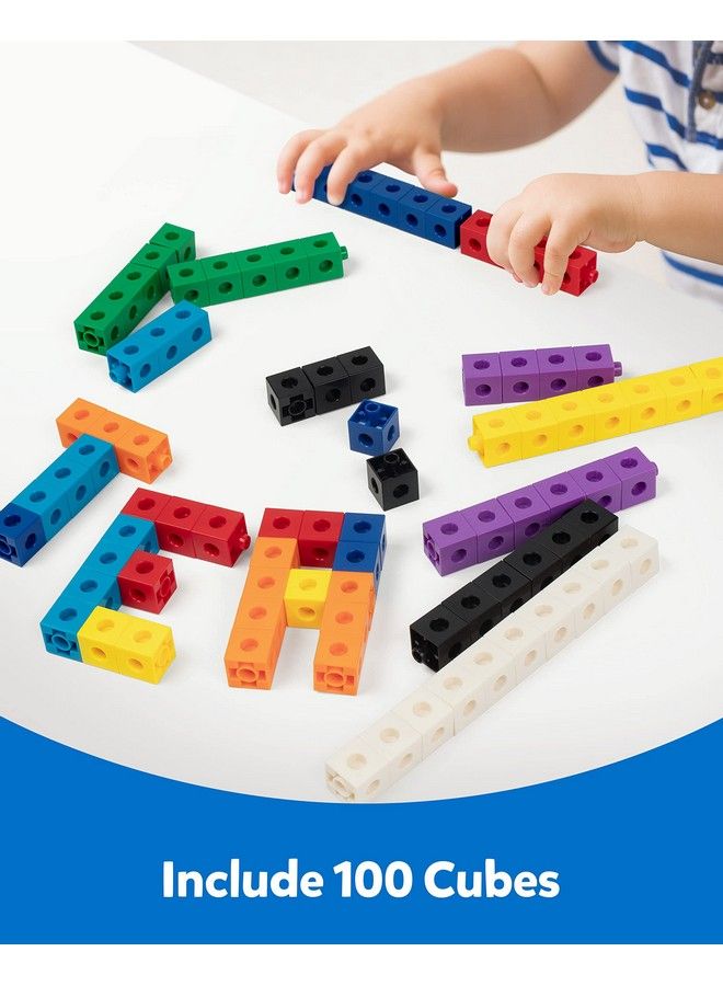 Math Cubes Manipulatives Number Counting Blocks With Activity Snap Linking Cube Math Construction Toy Gift For Preschool Kindergarten Learning