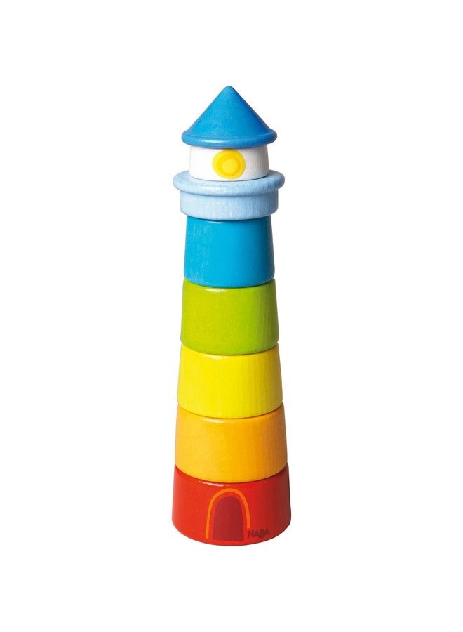 Lighthouse Wooden Rainbow Stacker 8 Piece Set (Made In Germany)