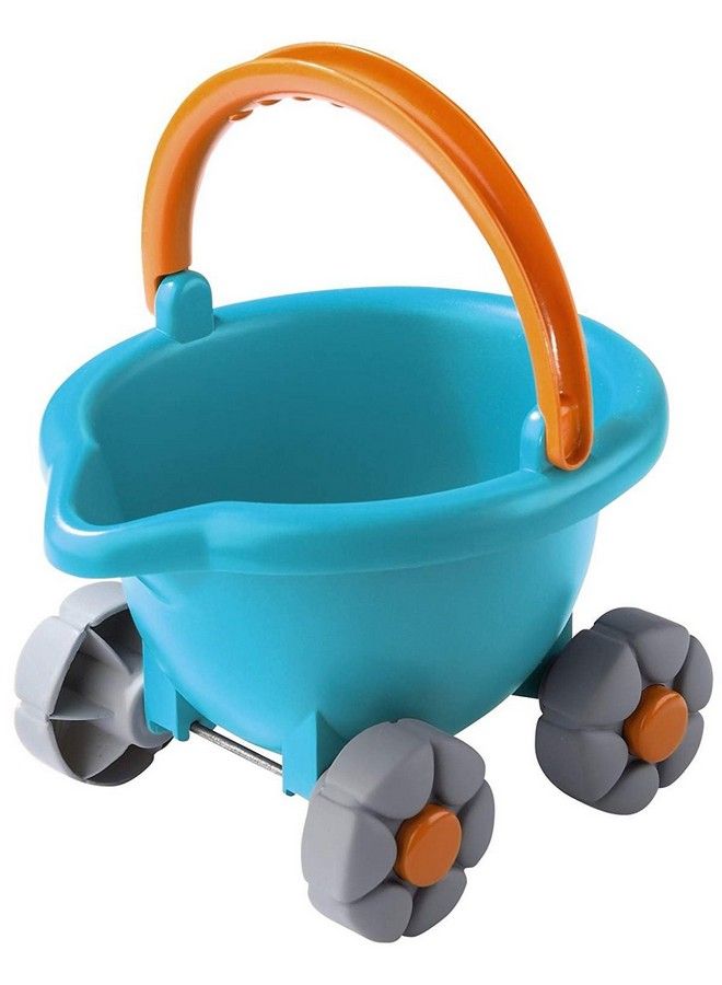 Sand Bucket Scooter 4 Piece Nesting Beach Toy Set For Toddlers With Portable Sand Bucket Sieve Shovel And Pail On Wheels
