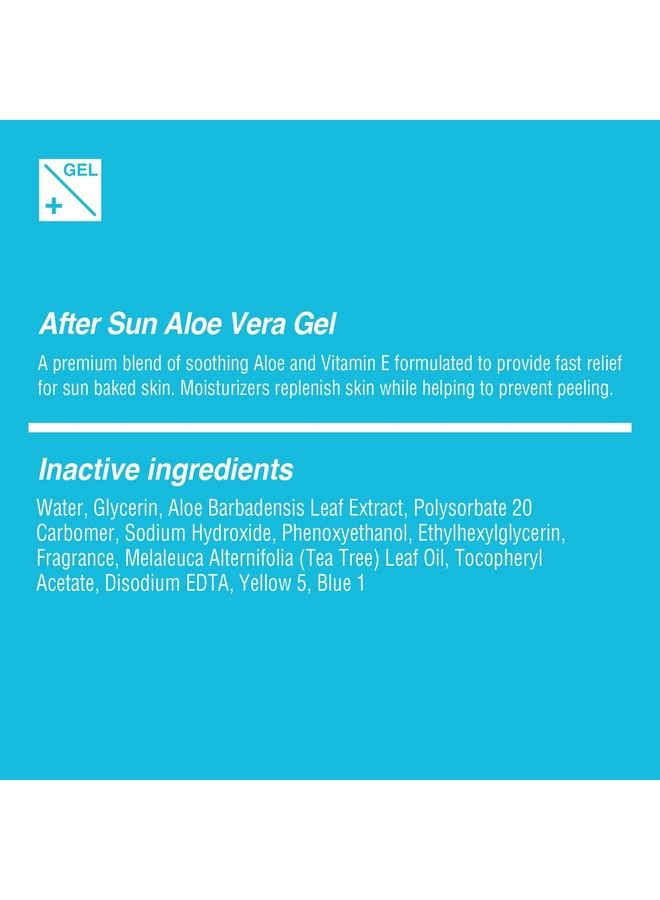 Surface After Sun Aloe Vera Gel With Vitamin E Moisturizing Cooling Relief Safe For Everyday Use 6 Oz