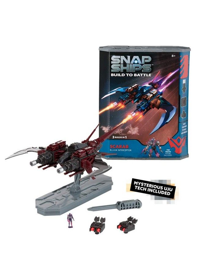 Snap Ships Scarab K.L.A.W. Interceptor Construction Toy For Custom Building And Battle Play Ages 8+