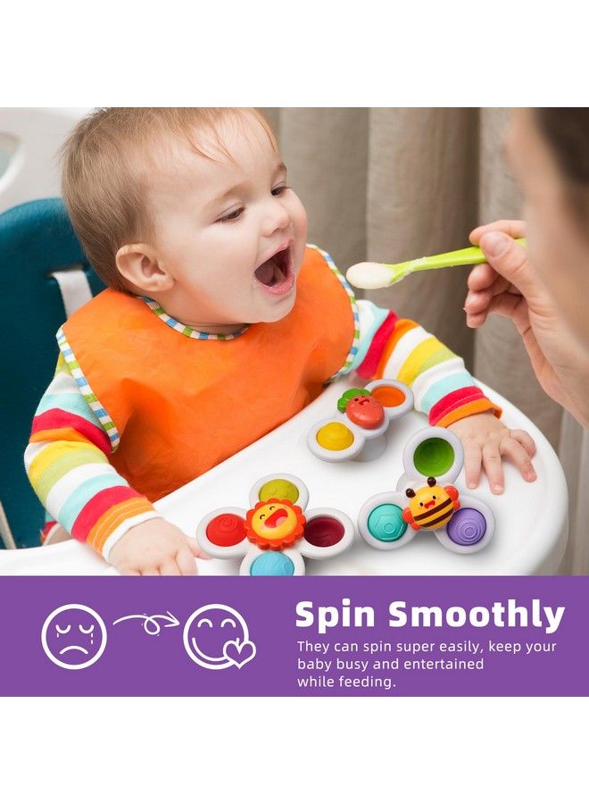 Suction Cup Spinnerz Toy Baby Bath Toys Fidget Blocks Simple Bubble High Chair Toys Sensory Toys For Infant 1218 Months Birthday Gifts For Toddler 13 And Kids Stress Relief (Farm)
