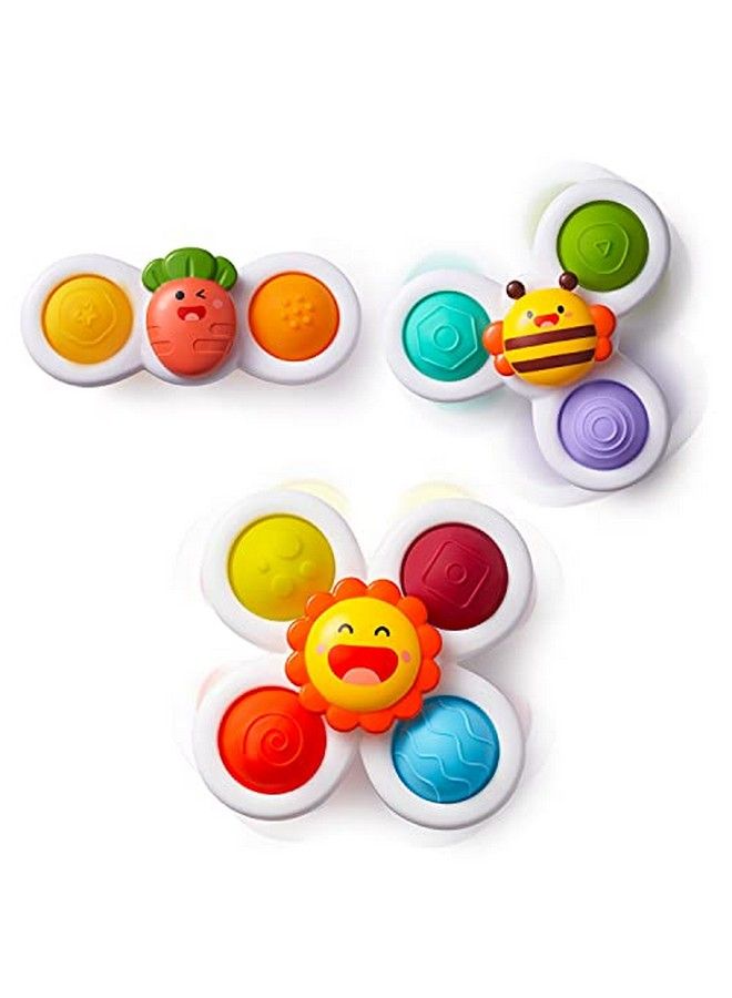 Suction Cup Spinnerz Toy Baby Bath Toys Fidget Blocks Simple Bubble High Chair Toys Sensory Toys For Infant 1218 Months Birthday Gifts For Toddler 13 And Kids Stress Relief (Farm)