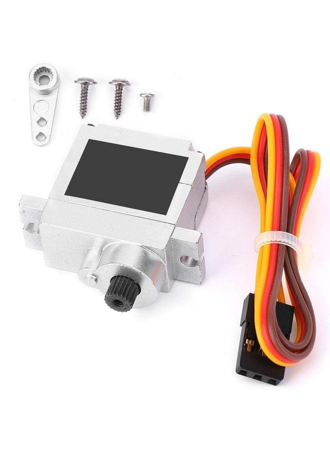 Rc Metal Servo 9G Metal Servo Steering Engine Upgrade Spare Accessory Compatible With Wpl B1 B14 B16 B24 C14 C24 B36 1:16 Rc Truck(Silver)
