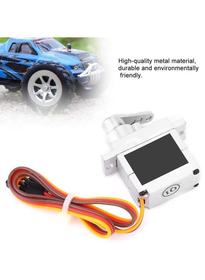 Rc Metal Servo 9G Metal Servo Steering Engine Upgrade Spare Accessory Compatible With Wpl B1 B14 B16 B24 C14 C24 B36 1:16 Rc Truck(Silver)