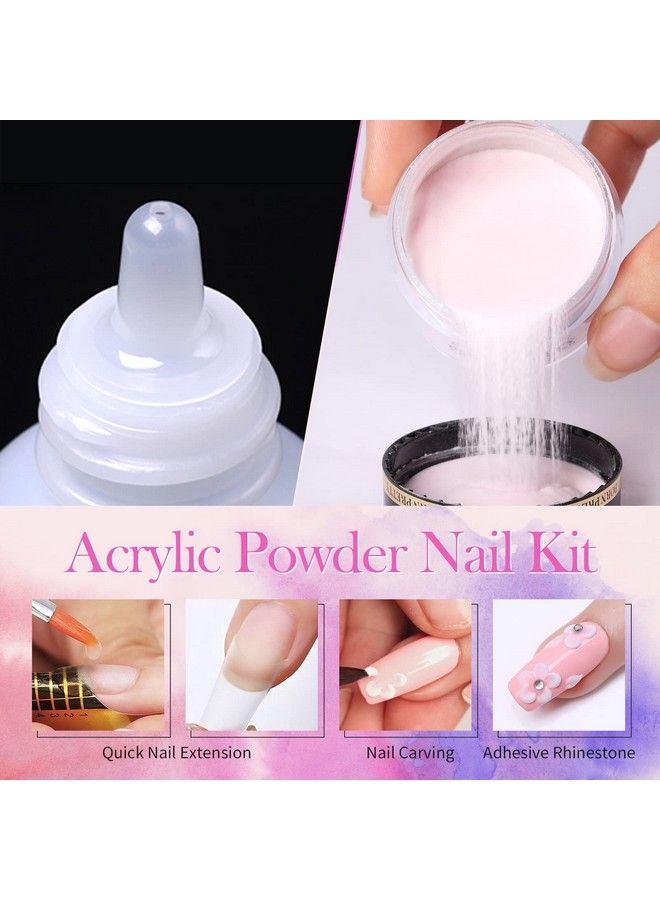 Acrylic Nail Kit With Everything Acrylic Powder And Liquid Monomer Set 24Colors Glitters Acrylic Nail Brush Nail Tips Nail Primer Nail Art Supplies For Acrylic Nails Extension Beginner Kit