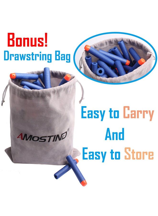 Refill Darts 100Pcs Bullets Ammo Pack For Nerf Nstrike Elite 2.0 Series Dinosquad Compatible With All Elite Blasters Blue