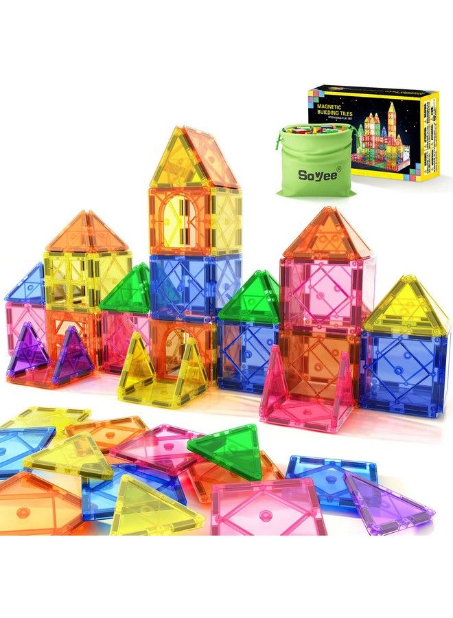 Magnetic Tiles Beginner Set Toys For Girls & Boys Toddler Toys Sensory Toys For Toddlers 34 Magnetic Blocks For Kids Age 35 48 Kids Toys Encourage Kids Creativity & Develop Fine Motor Skills