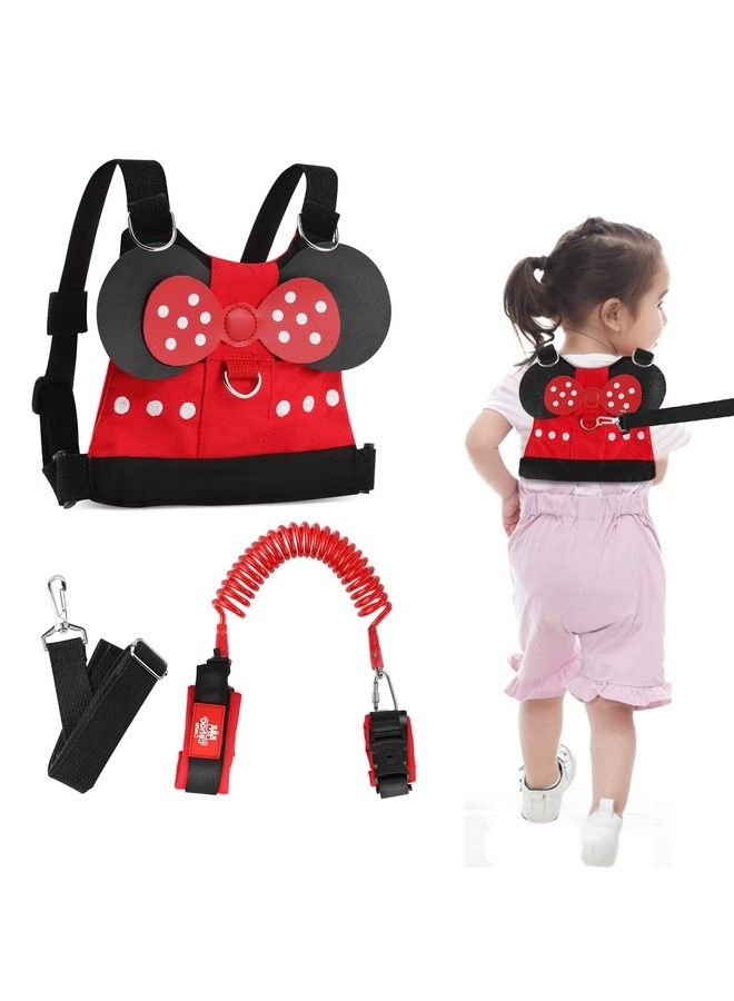 Toddler Harness With Leash 4In1 Toddler Leash With Anti Lost Wrist Link For Toddlers Kid Leashes For Girls Baby Leashes For Toddlers (Minnie)