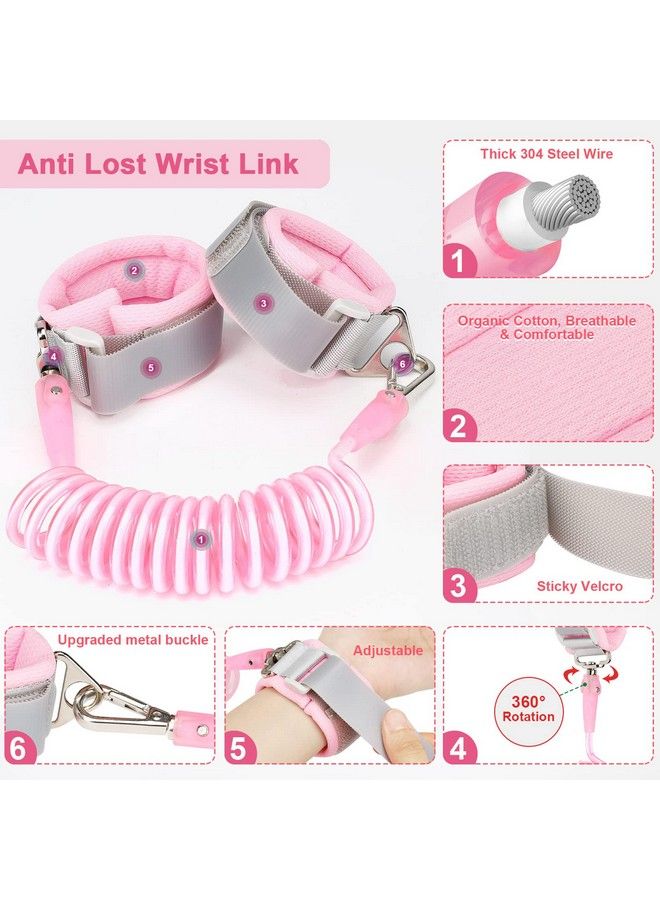 3 In 1 Toddler Harness Leashes + Anti Lost Wrist Link Kids Harness Children Leash For Girls Child Anti Lost Leash Baby Cute Harness Belt Strap Hold Kids Close While Walking