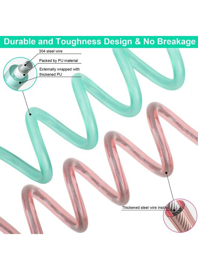 Toddler Leash 2 Pack Kid Leash Anti Lost Wrist Link With Key Lock Baby Leash Harness For Toddler (Mint Green+Pink)