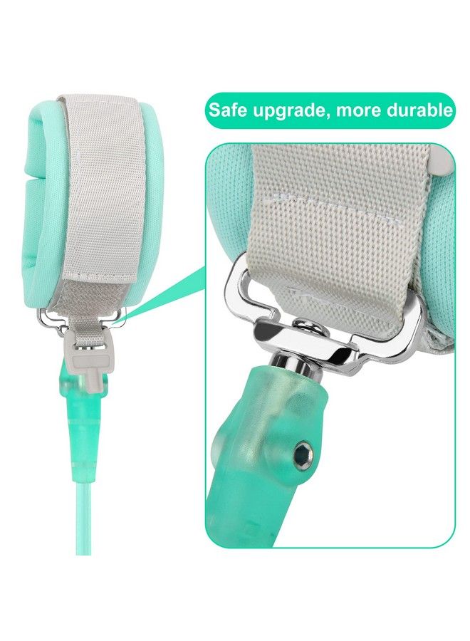 Toddler Leash 2 Pack Kid Leash Anti Lost Wrist Link With Key Lock Baby Leash Harness For Toddler (Mint Green+Pink)