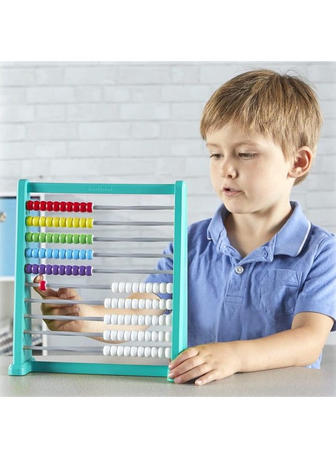 Color Changing Plastic 100 Bead Abacus Abacus For Kids Math Math Manipulatives Kindergarten Counting Rack For Kids Counters For Kids Math Educational Toys For Elementary Kids (Set Of 1)