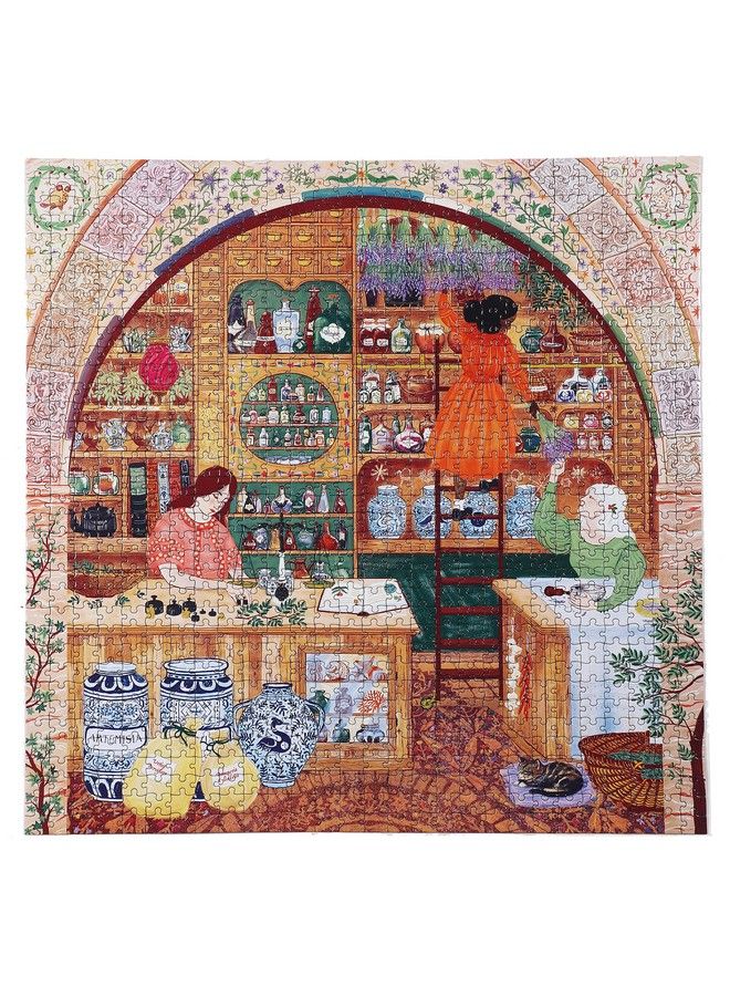 : Piece And Love Ancient Apothecary 1000 Piece Square Jigsaw Puzzle Glossy Sturdy Puzzle Pieces