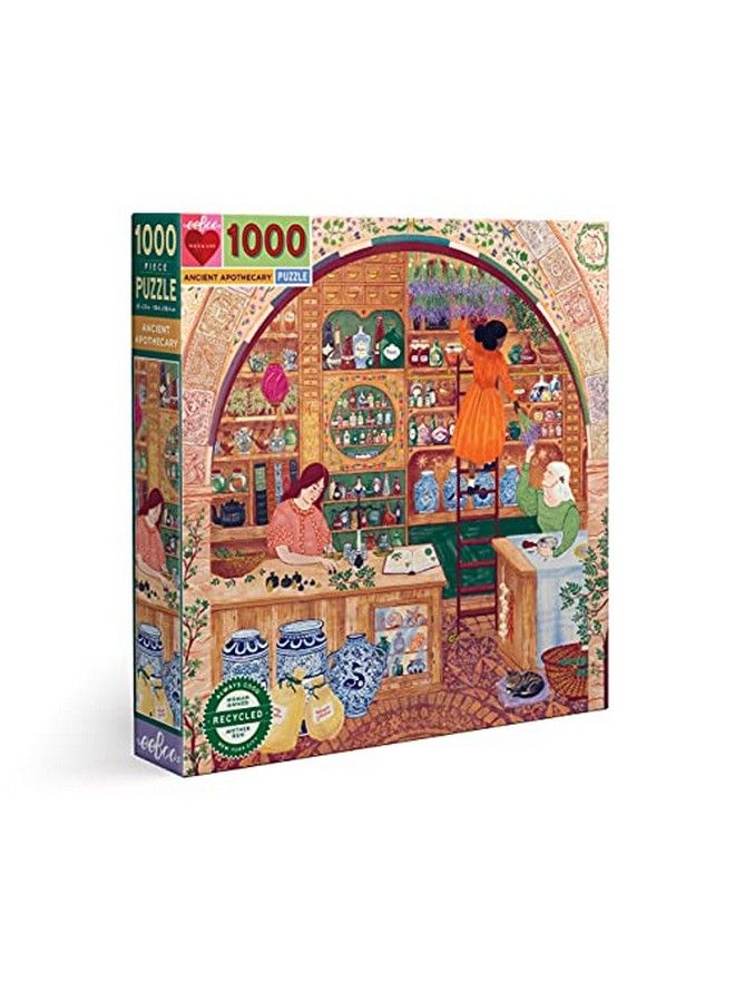 : Piece And Love Ancient Apothecary 1000 Piece Square Jigsaw Puzzle Glossy Sturdy Puzzle Pieces