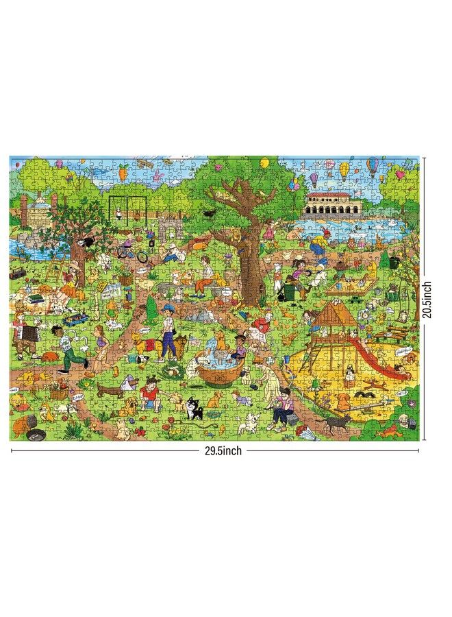 1000 Piece Puzzle For Adults Dog Park Jigsaw Puzzles 1000 Pieces 1000 Pieces High Resolution Matte Finish Smooth Edging No Dust Leisure Animal Puzzle