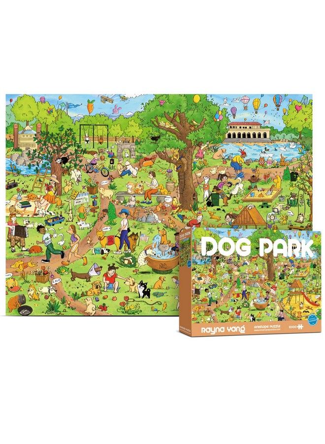 1000 Piece Puzzle For Adults Dog Park Jigsaw Puzzles 1000 Pieces 1000 Pieces High Resolution Matte Finish Smooth Edging No Dust Leisure Animal Puzzle