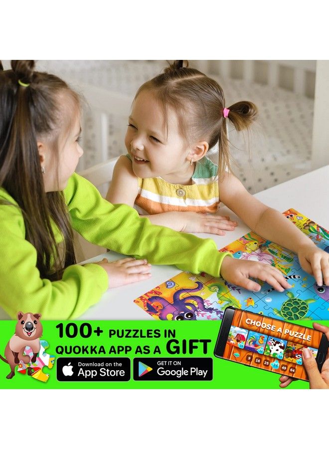 60 Piece Puzzles For Kids Ages 48 4 Jigsaw Toddler Puzzles Ages 35 By Quokka Animals Toys For Children 6810 Year Old For Boys And Girls