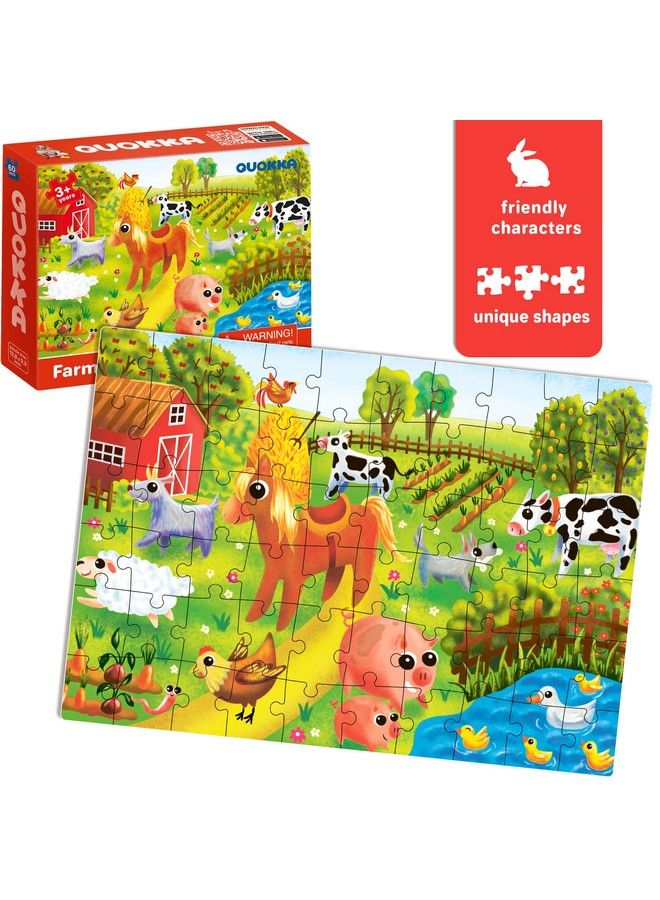 60 Piece Puzzles For Kids Ages 48 4 Jigsaw Toddler Puzzles Ages 35 By Quokka Animals Toys For Children 6810 Year Old For Boys And Girls