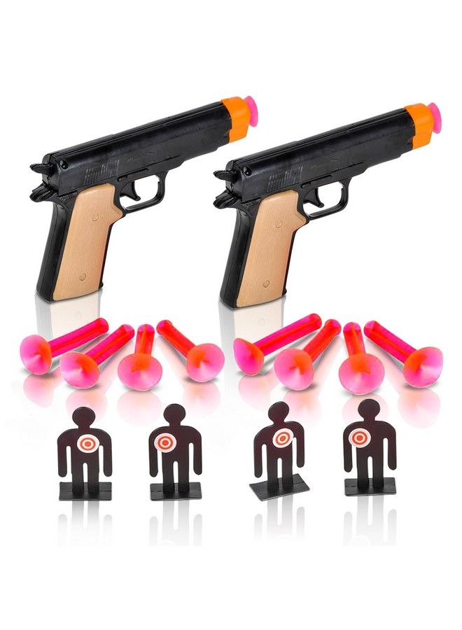 Aim The Police Pistol Dart Gun Set Includes 2 Toy Pistols 8 Suction Cup Darts 4 Targets And 1 Instruction Sheet Fun Target Shooting Game For Kids And Adults Great Gift