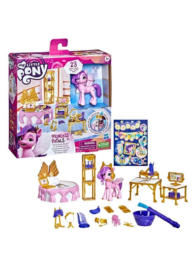 : A New Generation Royal Room Reveal Princess Pipp Petals 3Inch Pink Pony Waterreveal Accessories Toy For Kids Ages 5 And Up