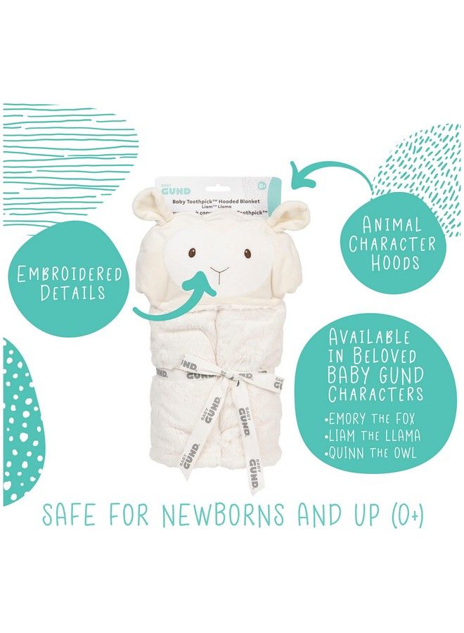 Baby Lil’ Luvs Hooded Blanket Liam Llama Ultra Soft Plush Security Blanket For Babies And Newborns