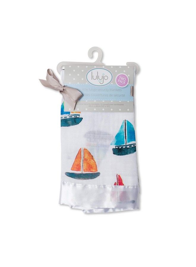 Baby Mini Muslin Cotton Silky Soft Cloths Sailboats 3Pack 28 X 28Inches