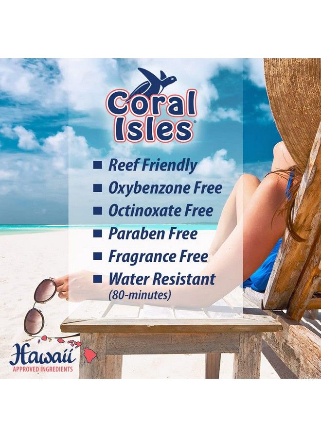Reef Safe Sunscreen Spf 50 Lotion | Octinoxate & Oxybenzone Free Hawaii Compliant No Parabens | Broad Spectrum Uva/Uvb Protection | Nongreasy Vegan Fragrance Free | 6 Fl Oz