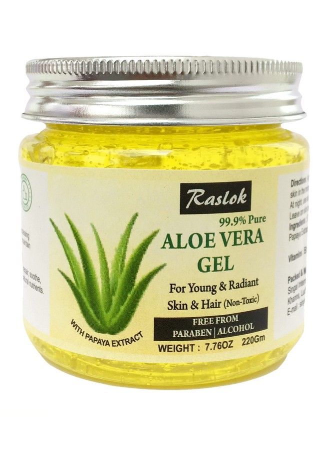 Aloe Vera Gel Pure Natural Organic Aloe Gel For Moisturizing Face Skin & Hair Care (Papaya 7.76 Oz)