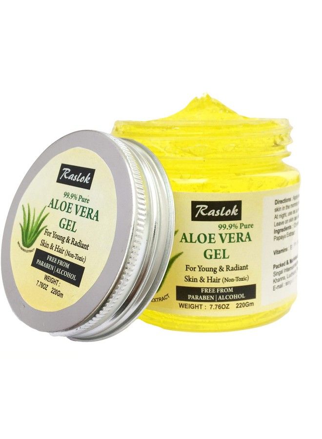 Aloe Vera Gel Pure Natural Organic Aloe Gel For Moisturizing Face Skin & Hair Care (Papaya 7.76 Oz)