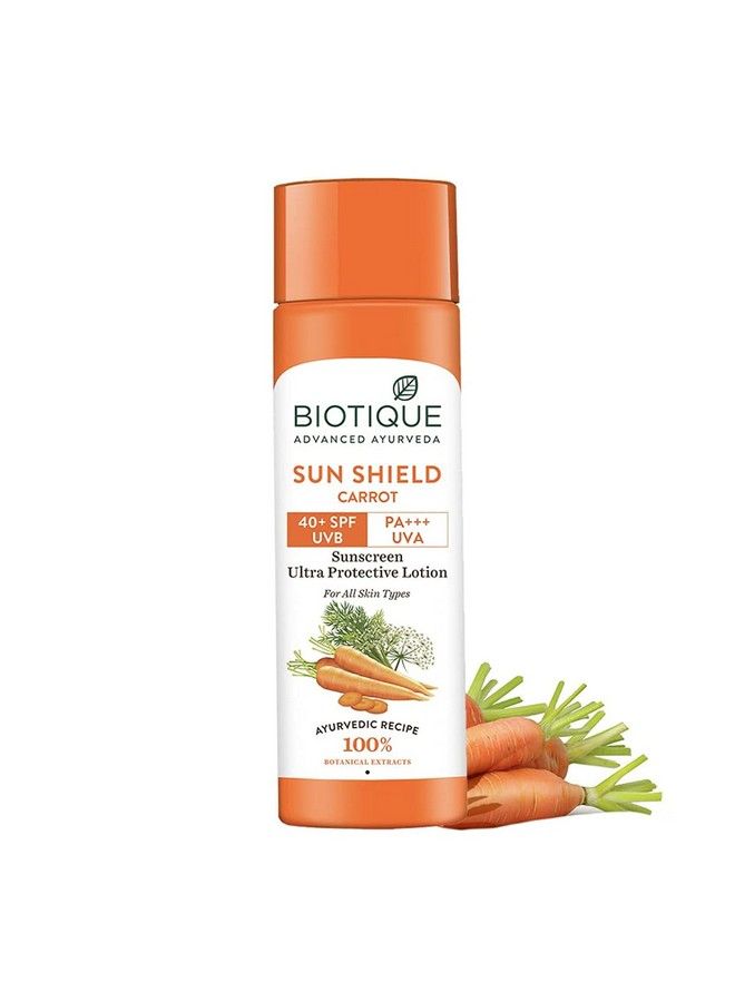 Bio Carrot Face & Body Sun Lotion Spf 40 Uva/Uvb Sunscreen For All Skin Types In The Sun 120Ml (Pack Of 2)