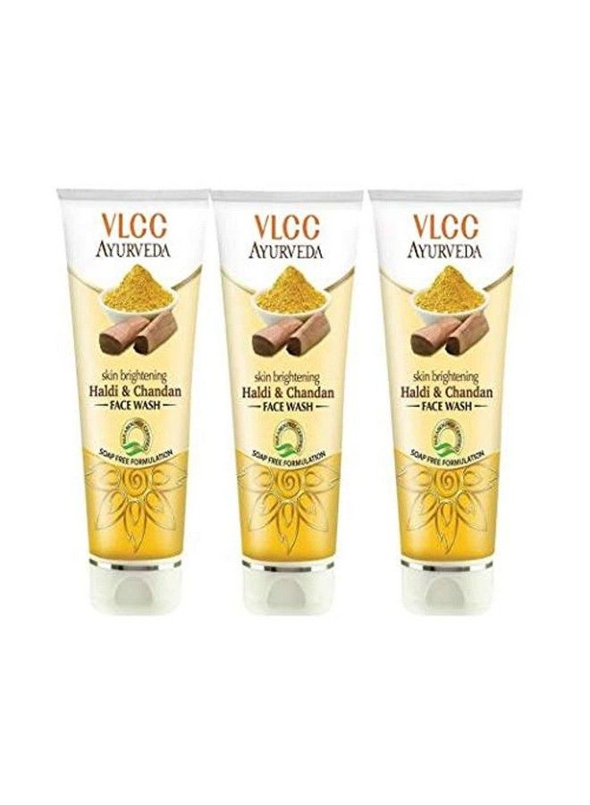 Ayurveda Skin Brightening Haldi & Chandan Face Wash(100Ml) Pack Of 3 300 Ml (Pack Of 3)