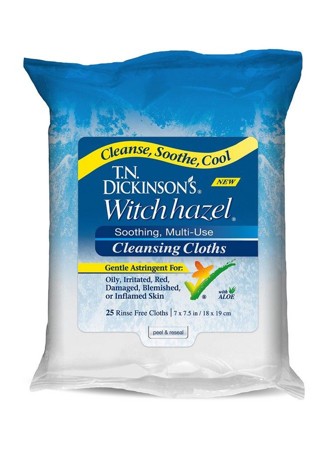 Witch Hazel New Soothing Multiuse Cleansing Cloth Clear 25 Count