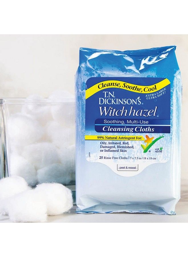 Witch Hazel New Soothing Multiuse Cleansing Cloth Clear 25 Count