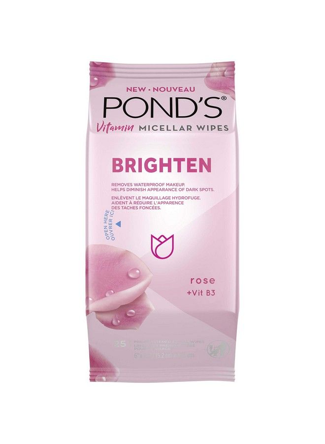 Vitamin Micellar Wipes For Dark Spots Brighten Rose Removes Waterproof Makeup 25 Wipes