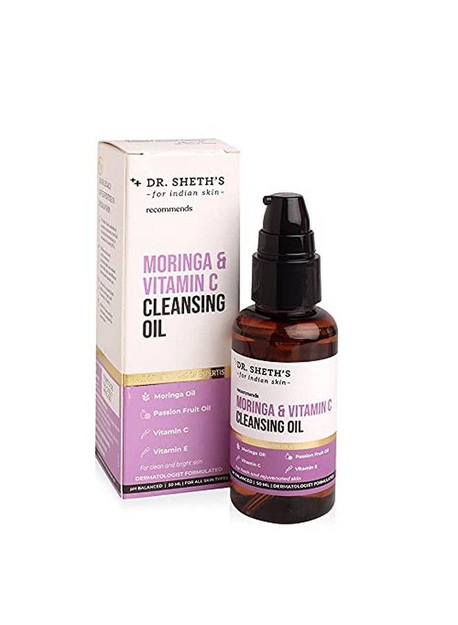Moringa Vitamin C & E Face Cleansing Oil (Vegan) For Pore Cleansing And Radiant Skin 50Ml