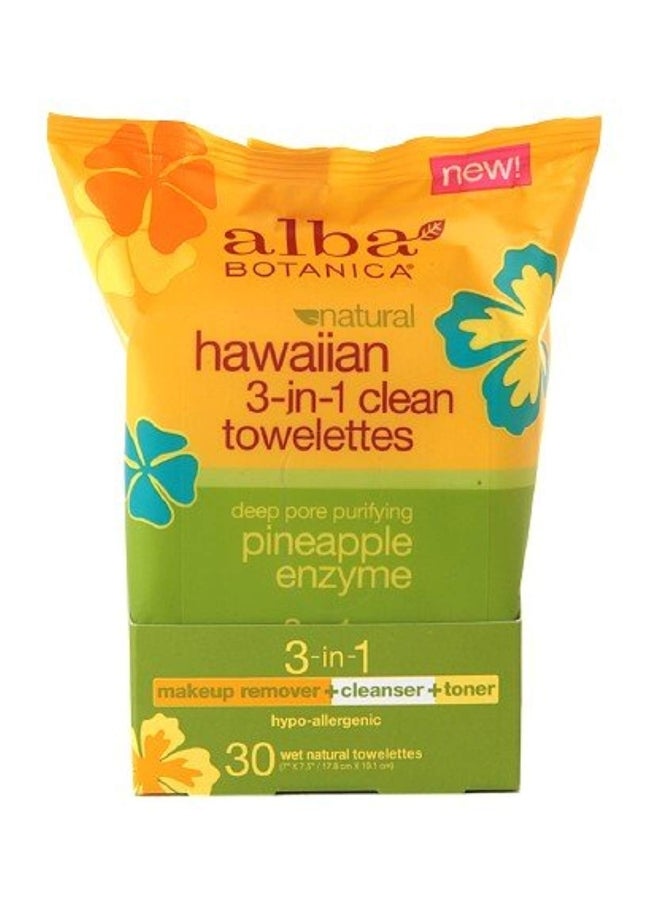 30-Piece 3-In-1 Clean Towelettes