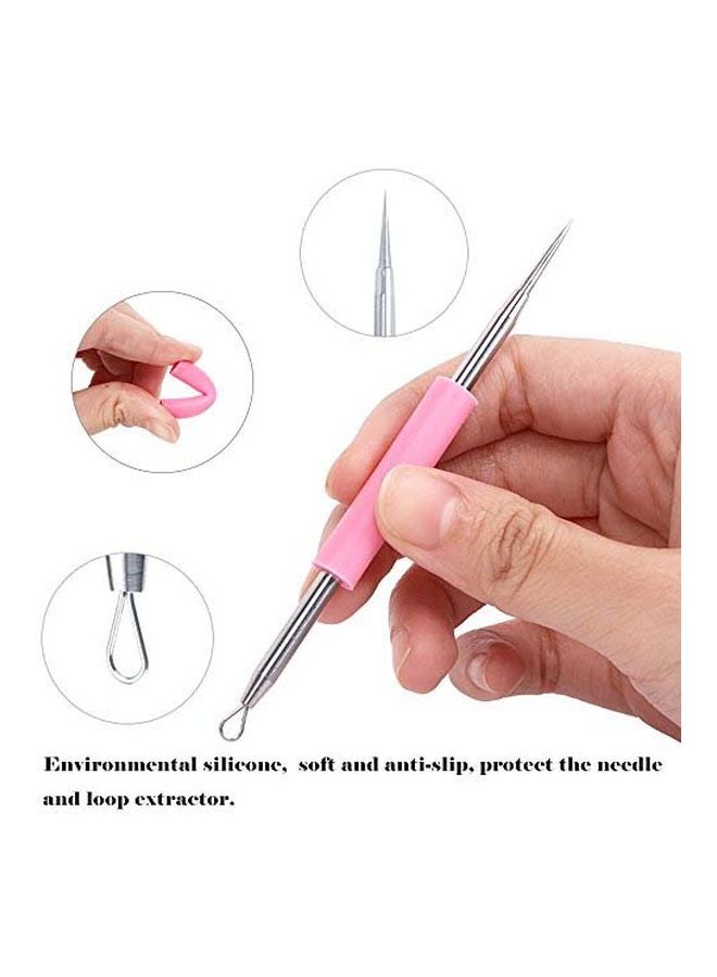 Professional Acne And Blackheads Removal Pink/Silver 11.3cm
